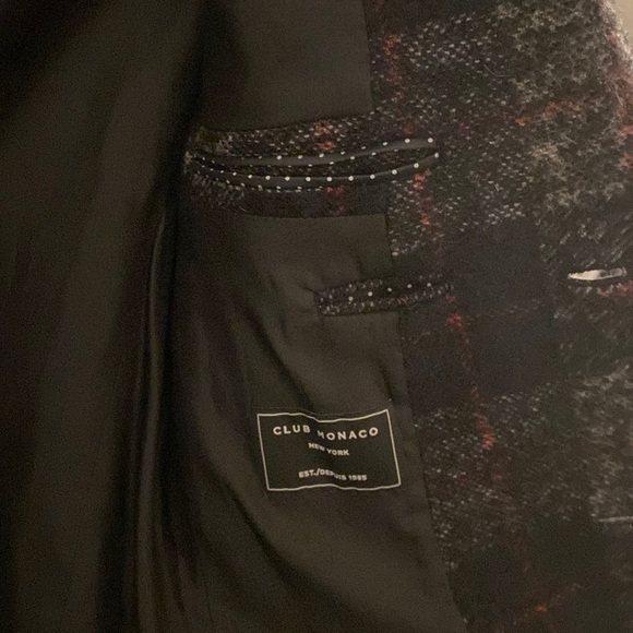 Club Monaco checked coat Size 36 - Picture 3 of 5